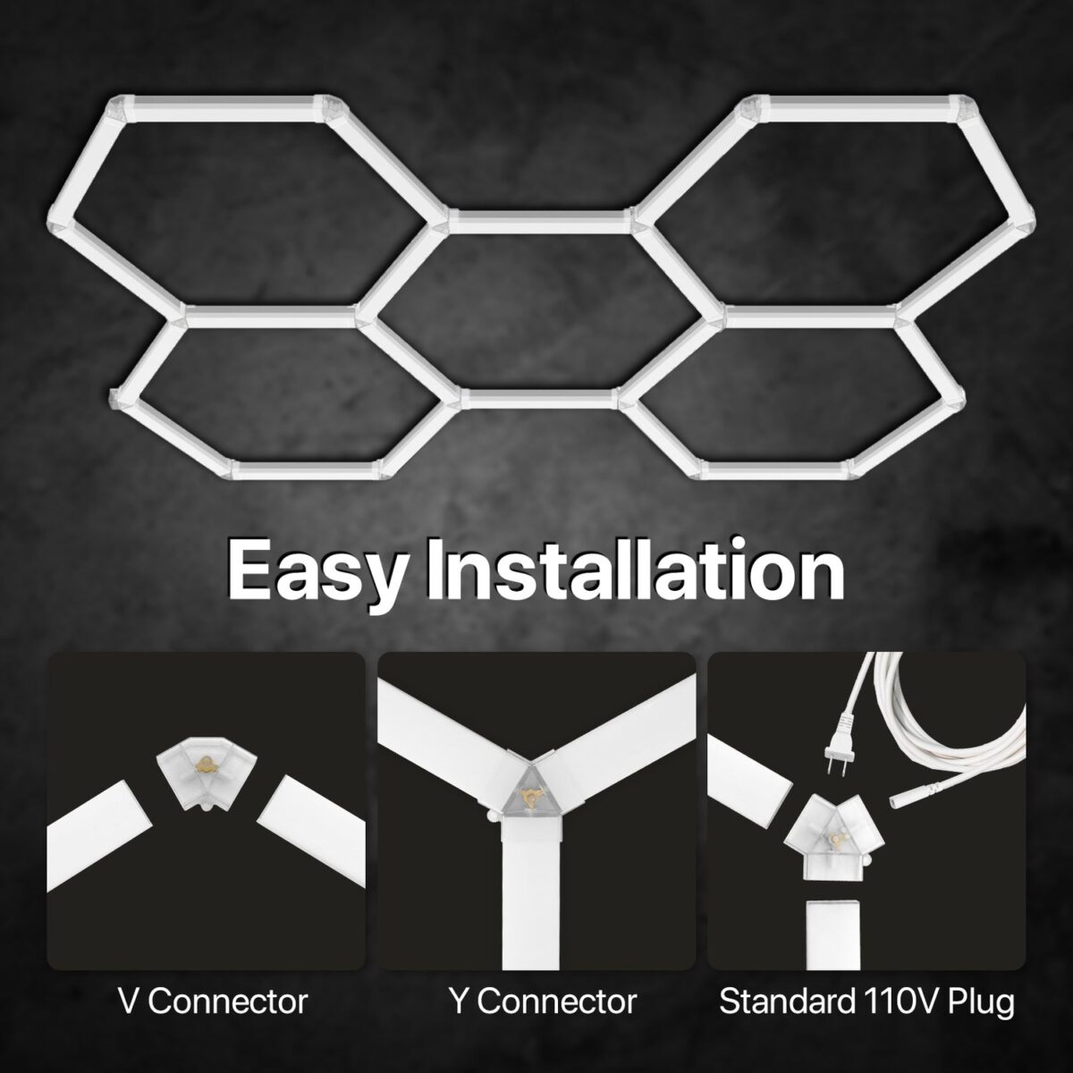 Hexagon Garage Lights-5 Hex Kit