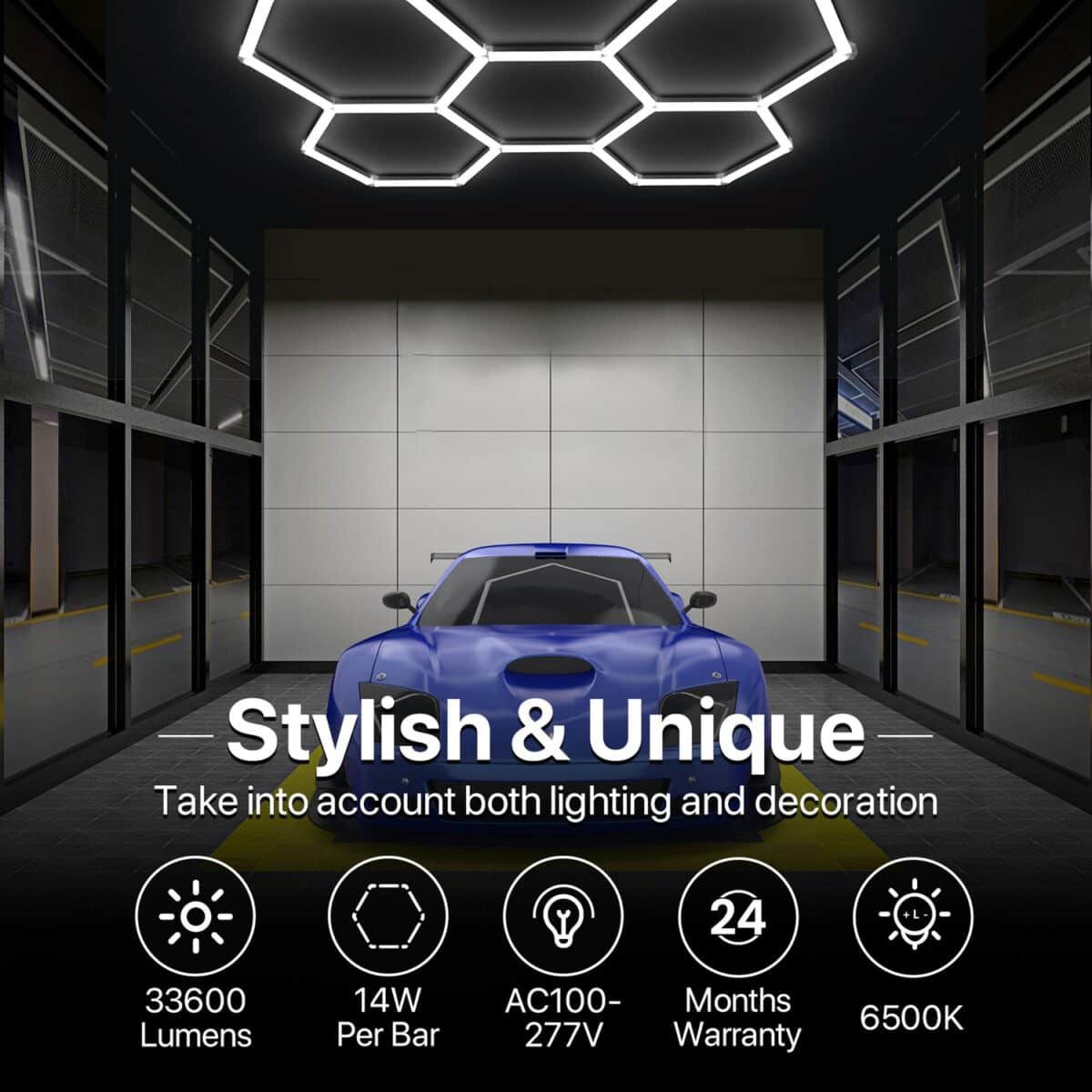 Hexagon Garage Lights-5 Hex Kit