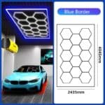 Hexagon Garage Lights Blue border