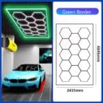 Hexagon Garage Lights Green Border